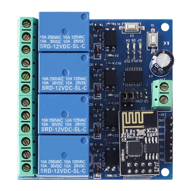 Smart Home Module Iot - Moduł przekaźnikowy WiFi ESP8266 ESP-01 4-kanałowy