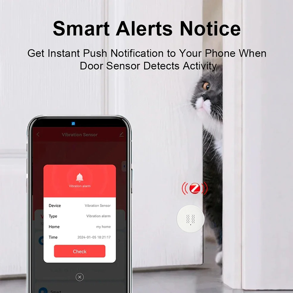 Inteligentny czujnik wibracji  – Home Assistant Tuya recenzja i cena